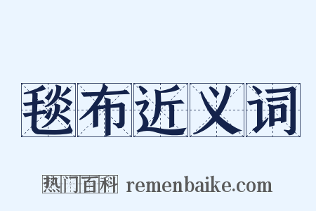 毯布近义词是什么意思的图片